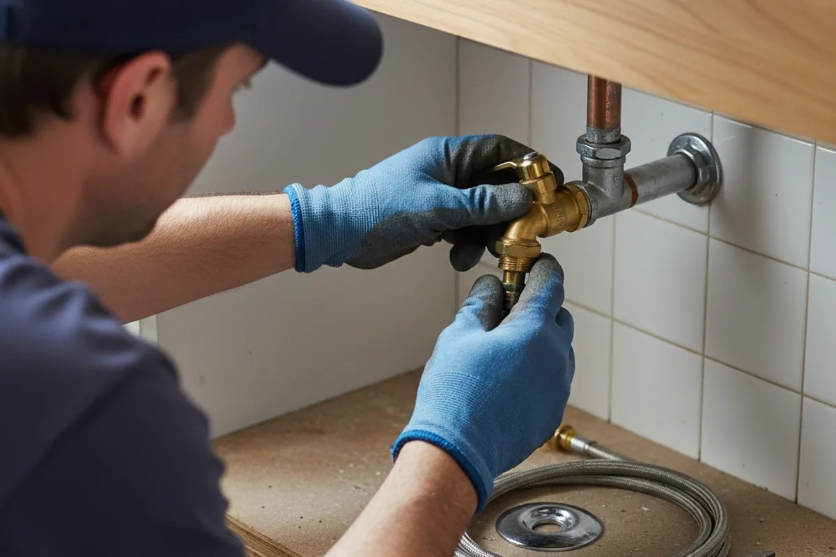 Shutoff valve and fitting work during Repiping in Rifton